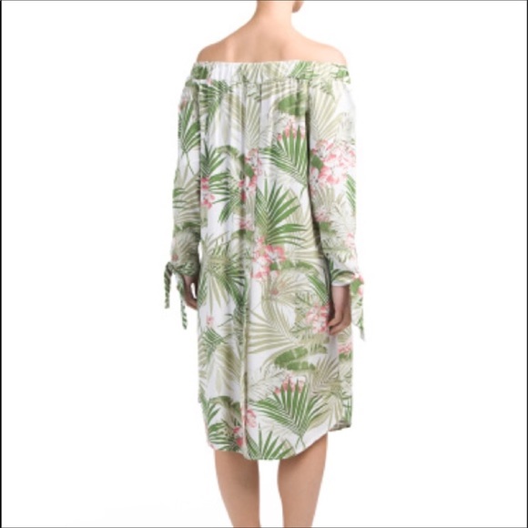 NWOT* Palm Leaf Print Dress Made In Italy Small - Picture 2 of 2